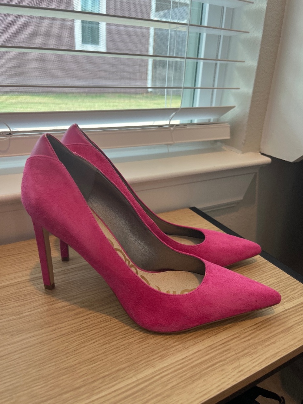 SAM EDELMAN Velvet Hot Pink Stiletto Heels - Size 10